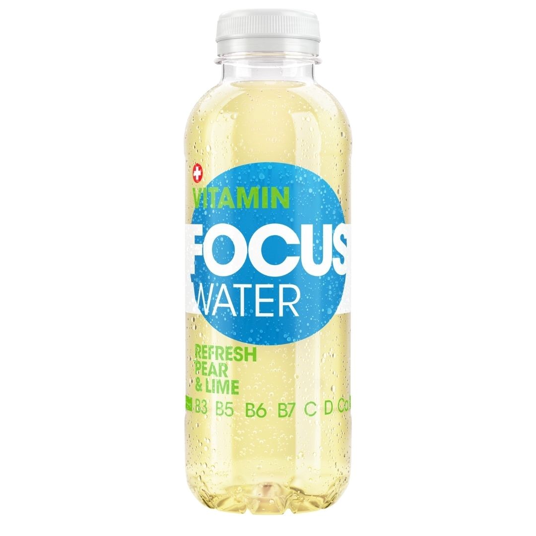 Produktbild FocusWater REFRESH Birne & Limette, 12 x 500 ml