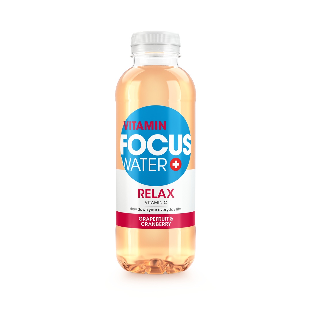 Produktbild FocusWater RELAX Grapefruit & Cranberry, 12 x 500 ml