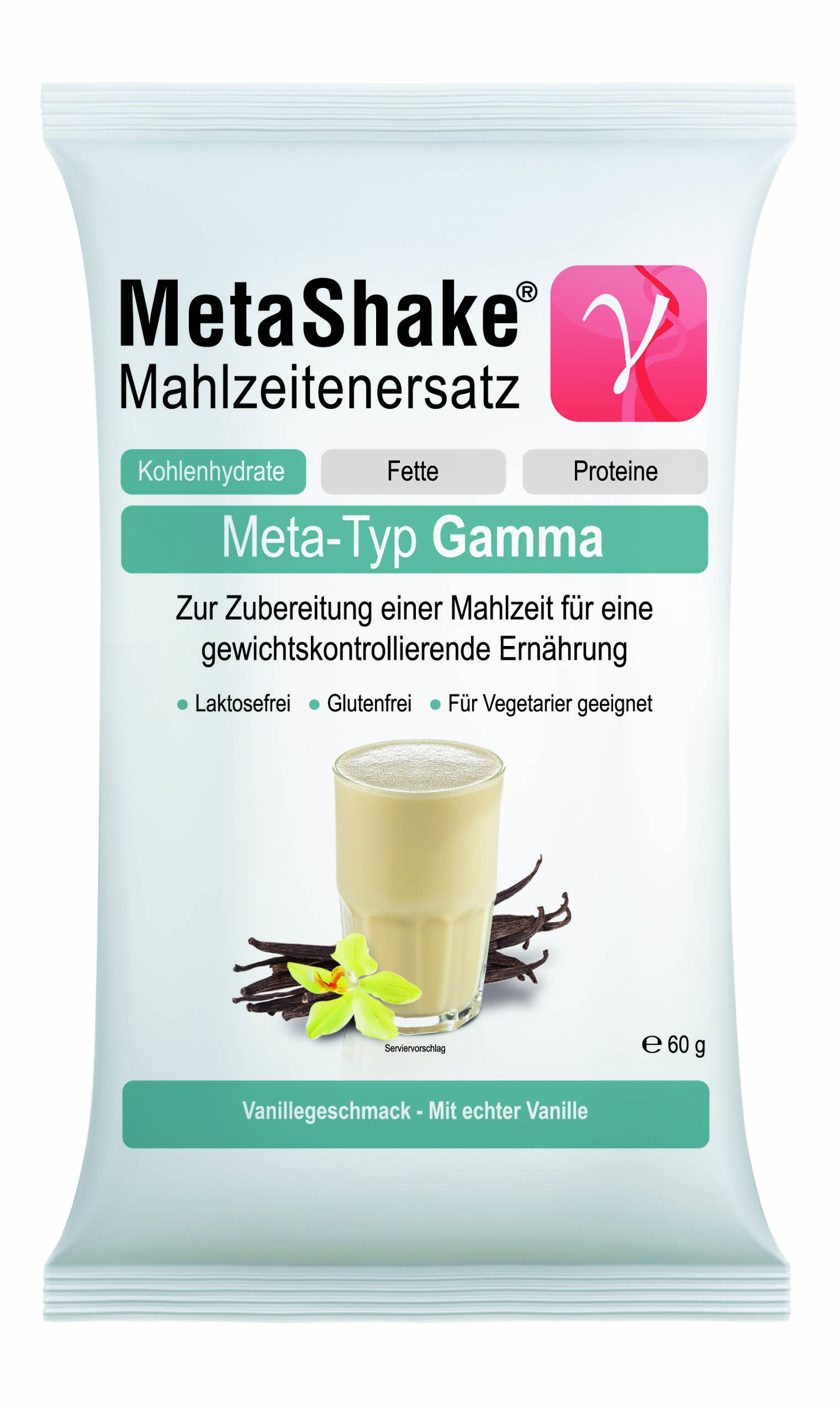 Produktbild MetaShake Mahlzeitenersatz Meta-Typ: GAMMA, 7 x 60 g