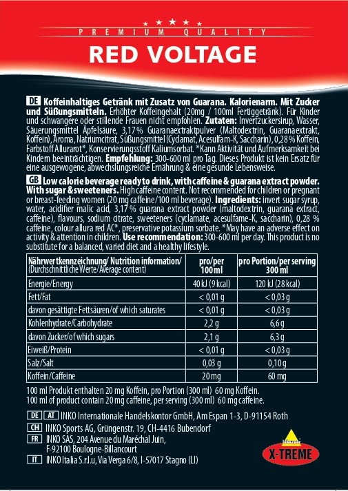 Produktbild ACTIVE Liqids Zero Bag in Box Red Voltage, 5 Liter