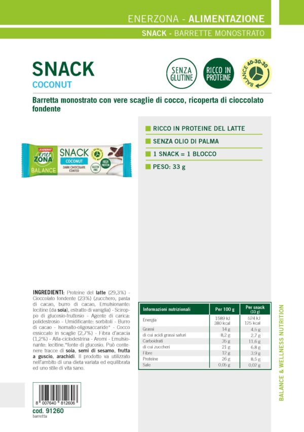 Produktbild ENERZONA Snack Cocos, 30 x 25 g