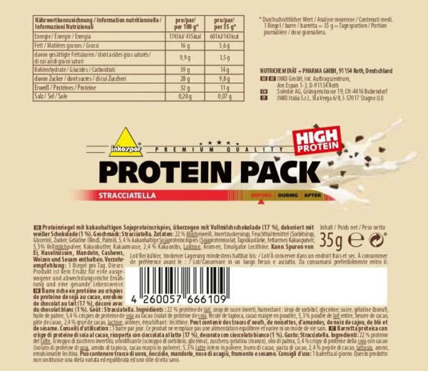 Produktbild X-TREME Protein Pack-Riegel Stracciatella, 24 x 35 g