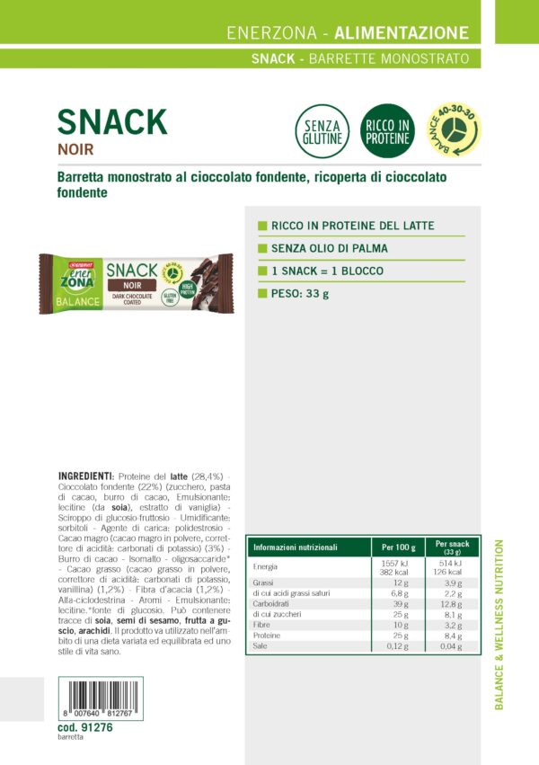 Produktbild ENERZONA Snack noir, 30 x 33 g