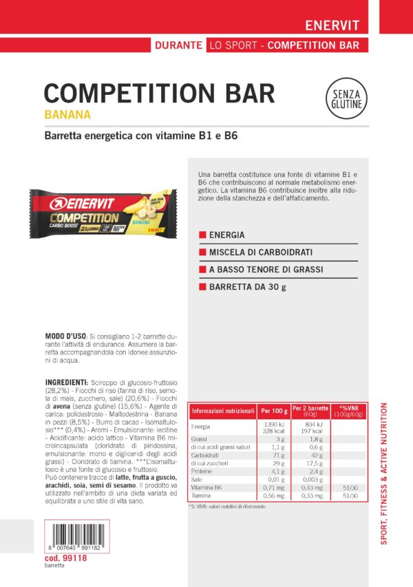 Produktbild ENERVIT Competition Bar Banana, 25 x 30 g