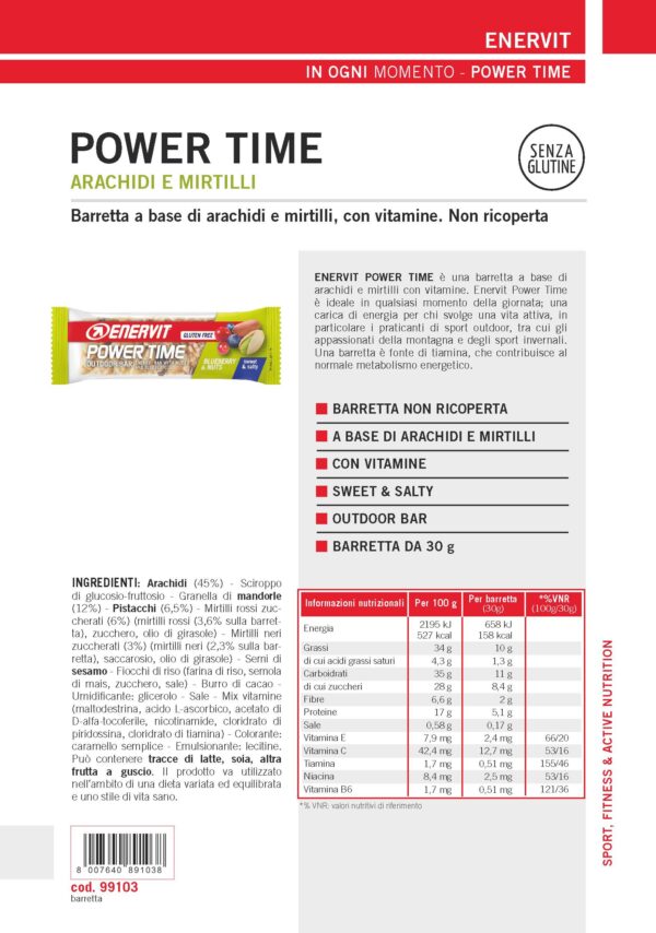 Produktbild ENERVIT POWER TIME Sweet & Salty, 24 x 35 g